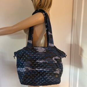 Oliver Thomas Kitchen Sink Tote Bag In Blue Camo Long Strap / NWOT
